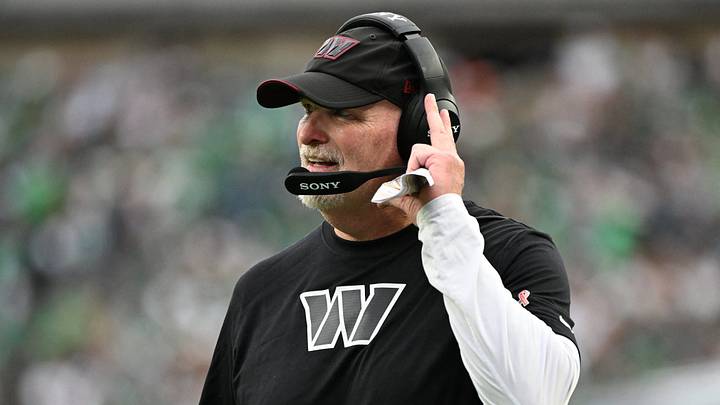 Sep 13, 2026; Philadelphia, Pennsylvania, USA; Washington Commanders head coach Dan Quinn is seen against the Philadelphia Eagles during the first half at Lincoln Financial Field. Mandatory Credit: Eric Hartline-Imagn Images Sep 13, 2026; Philadelphia, Pennsylvania, USA; Washington Commanders head coach Dan Quinn is seen against the Philadelphia Eagles during the first half at Lincoln Financial Field. Mandatory Credit: Eric Hartline-Imagn Images