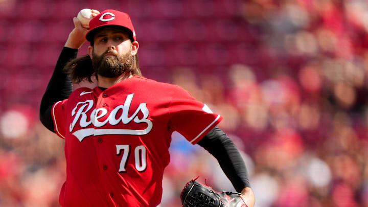 Cincinnati Reds pitcher Tejay Antone (70) delivers a pitch