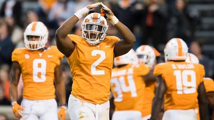 Tennessee defensive lineman Shy Tuttle (2) puts his hands up after a play during Tennessee's homecoming game against Charlotte at Neyland Stadium in Knoxville, Tennessee on Saturday, November 3, 2018.
Kns Tennessee Vs Charlotte Tennessee defensive lineman Shy Tuttle (2) puts his hands up after a play during Tennessee's homecoming game against Charlotte at Neyland Stadium in Knoxville, Tennessee on Saturday, November 3, 2018.
Kns Tennessee Vs Charlotte