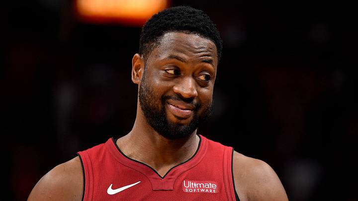 Oct 27, 2018; Miami, FL, USA; Miami Heat guard Dwyane Wade (3) during the first half against the Portland Trail Blazers at American Airlines Arena. Mandatory Credit: Jasen Vinlove-USA TODAY Sports