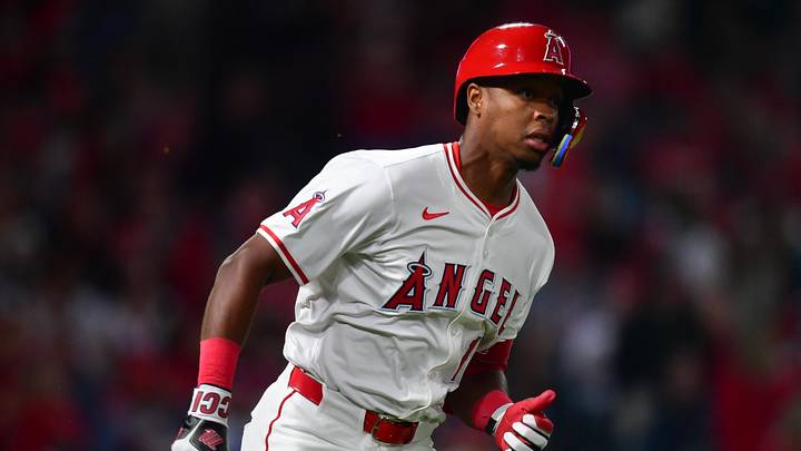 Sep 26, 2025; Anaheim, California, USA; Los Angeles Angels shortstop Denzer Guzman (13) runs after hitting an RBI double against the Houston Astros during the fifth inning at Angel Stadium. Mandatory Credit: Gary A. Vasquez-Imagn Images Sep 26, 2025; Anaheim, California, USA; Los Angeles Angels shortstop Denzer Guzman (13) runs after hitting an RBI double against the Houston Astros during the fifth inning at Angel Stadium. Mandatory Credit: Gary A. Vasquez-Imagn Images