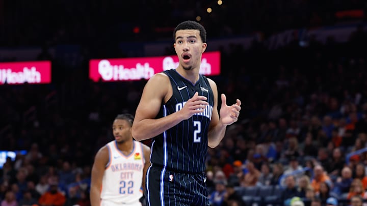 Caleb Houstan reacts to a call