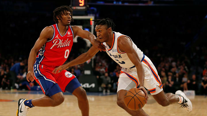 Tyrese Maxey, Philadelphia 76ers and Immanuel Quickley, New York Knicks
