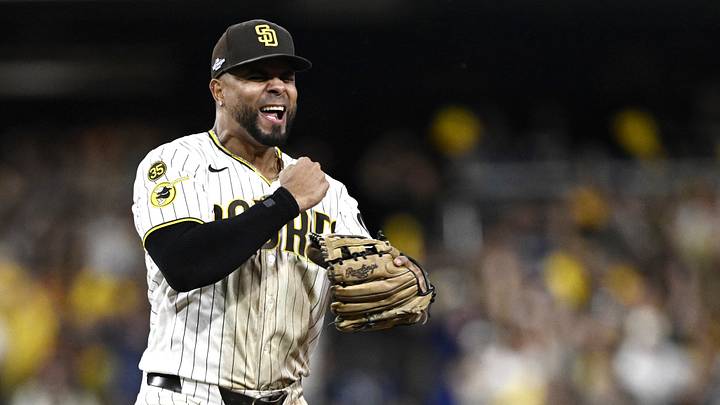 Oct 6, 2026; San Diego, California, USA; San Diego Padres shortstop Xander Bogaerts (2) celebrates a game ending double play during the ninth inning against the Milwaukee Brewers in game three of the NLDS for the 2026 MLB Playoffs at Petco Park. Mandatory Credit: Denis Poroy-Imagn Images Oct 6, 2026; San Diego, California, USA; San Diego Padres shortstop Xander Bogaerts (2) celebrates a game ending double play during the ninth inning against the Milwaukee Brewers in game three of the NLDS for the 2026 MLB Playoffs at Petco Park. Mandatory Credit: Denis Poroy-Imagn Images