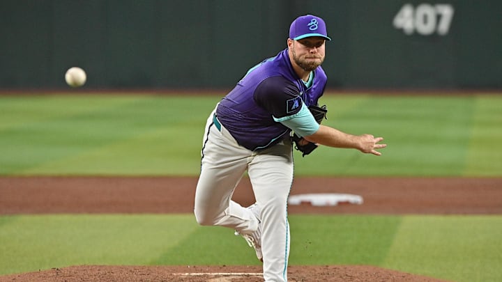 May 16, 2025; Phoenix, Arizona, USA; Arizona Diamondbacks pitcher Corbin Burnes (39) throws in the third inning against the Colorado Rockies at Chase Field. Mandatory Credit: Matt Kartozian-Imagn Images May 16, 2025; Phoenix, Arizona, USA; Arizona Diamondbacks pitcher Corbin Burnes (39) throws in the third inning against the Colorado Rockies at Chase Field. Mandatory Credit: Matt Kartozian-Imagn Images