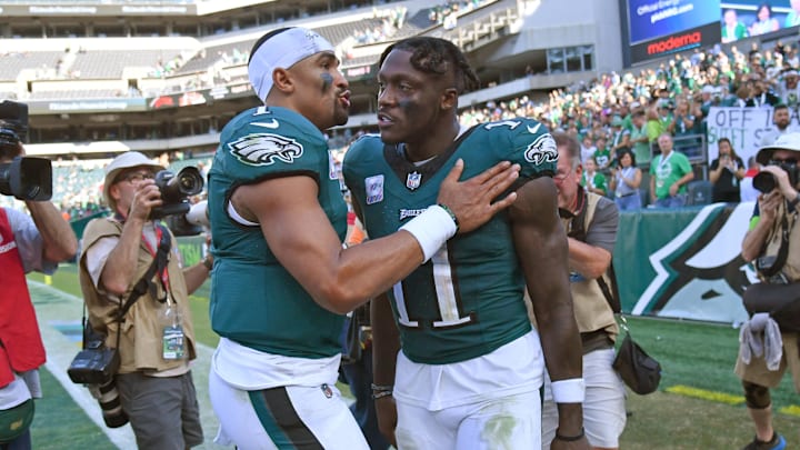 It's been another successful, yet rocky, season for the Hurts (left) and Brown (right)-led Eagles. 