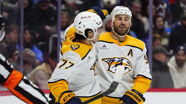 Luke Evangelista #77, Ryan O'Reilly #90 Nashville Predators Luke Evangelista #77, Ryan O'Reilly #90 Nashville Predators