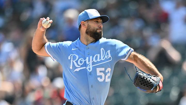 Jun 27, 2026; Chicago, Illinois, USA; Kansas City Royals pitcher Michael Wacha (52) throws against the Chicago White Sox during the first inning at Rate Field. Mandatory Credit: Patrick Gorski-Imagn Images Jun 27, 2026; Chicago, Illinois, USA; Kansas City Royals pitcher Michael Wacha (52) throws against the Chicago White Sox during the first inning at Rate Field. Mandatory Credit: Patrick Gorski-Imagn Images