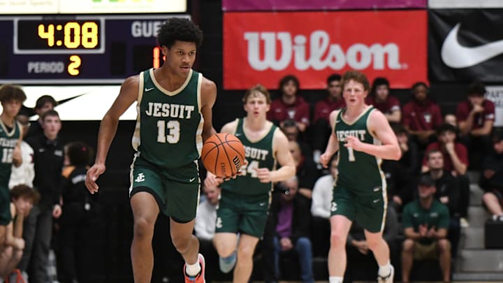 Isaac Bongen and Jesuit take on Westview in an Oregon 6A boys basketball state semifinal. Isaac Bongen and Jesuit take on Westview in an Oregon 6A boys basketball state semifinal.