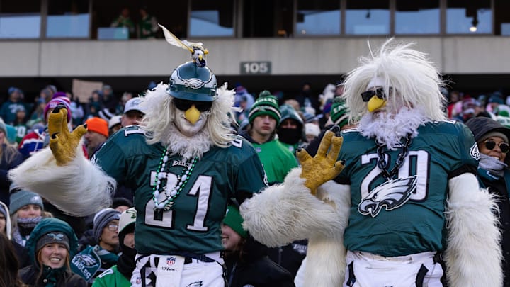 Jan 5, 2025; Philadelphia, Pennsylvania, USA; Philadelphia Eagles fans cheer on in a game against the New York Giants at Lincoln Financial Field. Mandatory Credit: Bill Streicher-Imagn Images