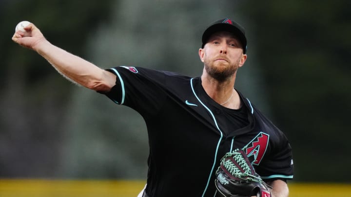 Apr 9, 2024; Denver, Colorado, USA; Arizona Diamondbacks starting pitcher Merrill Kelly (29) Apr 9, 2024; Denver, Colorado, USA; Arizona Diamondbacks starting pitcher Merrill Kelly (29)