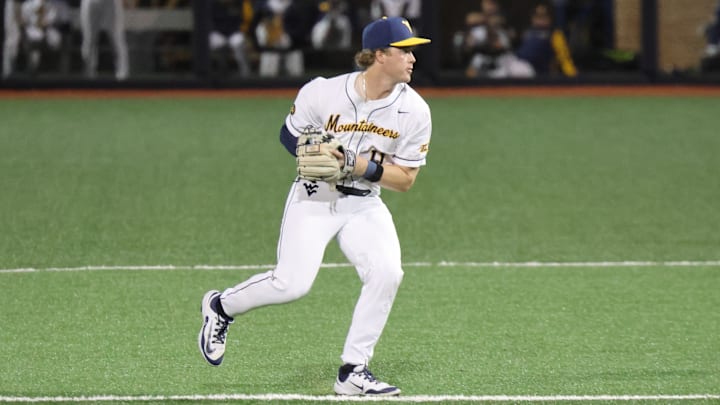 West Virginia University infielder Sam White