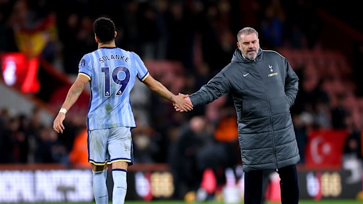 Ange and Dominic Solanke after the defeat to AFC Bournemouth 
