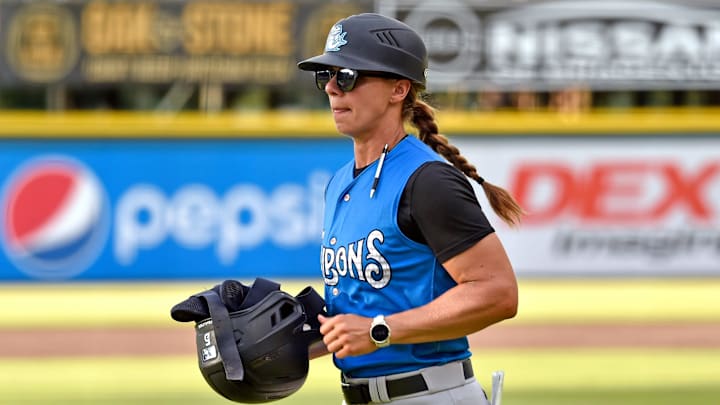 Rachel Balkovec is the first woman ever to manage a men's minor league team for the Tampa Tarpons. Tampa Tarpons won 4-1 over the Bradenton Marauders at Bradenton's LECOM Park on June 29, 2022. 