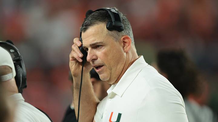 After a dramatic Week 7 win, Miami and Mario Cristobal are in excellent shape for the College Football Playoff race. (Sam Navarro-Imagn Images) After a dramatic Week 7 win, Miami and Mario Cristobal are in excellent shape for the College Football Playoff race. (Sam Navarro-Imagn Images)