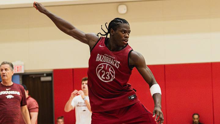 Arkansas Razorbacks freshman point guard Jordan Smith, Jr. going through practice ahead of Baha Mar Summer League in The Bahamas. Arkansas Razorbacks freshman point guard Jordan Smith, Jr. going through practice ahead of Baha Mar Summer League in The Bahamas.