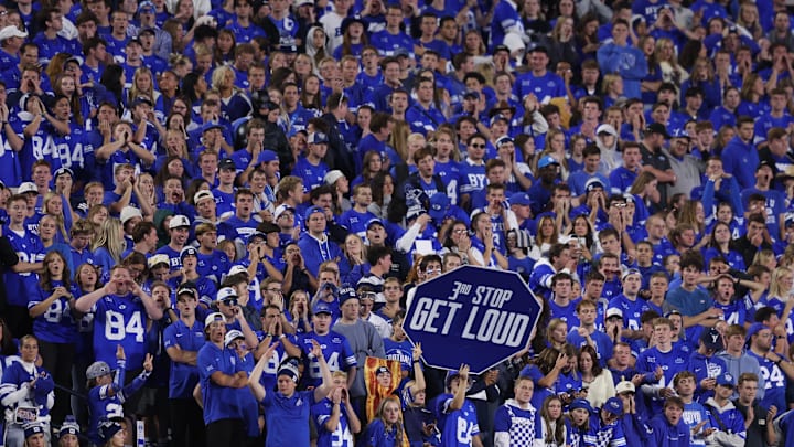 Brigham Young Cougars students cheer during a third down defensive play against the West Virginia Mountaineers during the fourth quarter at LaVell Edwards Stadium. Credit: Rob Gray-Imagn Images Brigham Young Cougars students cheer during a third down defensive play against the West Virginia Mountaineers during the fourth quarter at LaVell Edwards Stadium. Credit: Rob Gray-Imagn Images