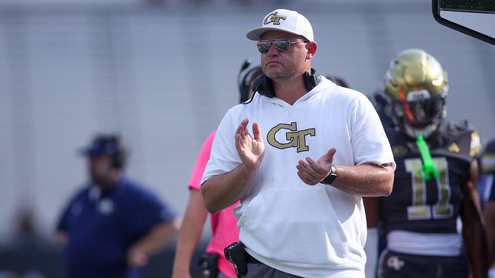 Sep 20, 2025; Atlanta, Georgia, USA; Georgia Tech Yellow Jackets head coach Brent Key on the sidelines against the Temple Owls in the first quarter at Bobby Dodd Stadium at Hyundai Field. Mandatory Credit: Brett Davis-Imagn Images Sep 20, 2025; Atlanta, Georgia, USA; Georgia Tech Yellow Jackets head coach Brent Key on the sidelines against the Temple Owls in the first quarter at Bobby Dodd Stadium at Hyundai Field. Mandatory Credit: Brett Davis-Imagn Images