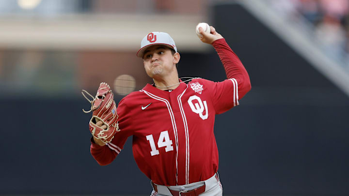 Oklahoma pitcher Carter Campbell 