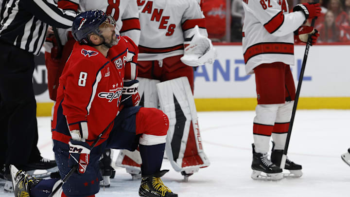 Alex Ovechkin and Washington's season came to an abrupt end after having the best record in the Eastern Conference in a season where Ovechkin broke Wayne Gretzky's all-time goals record. 