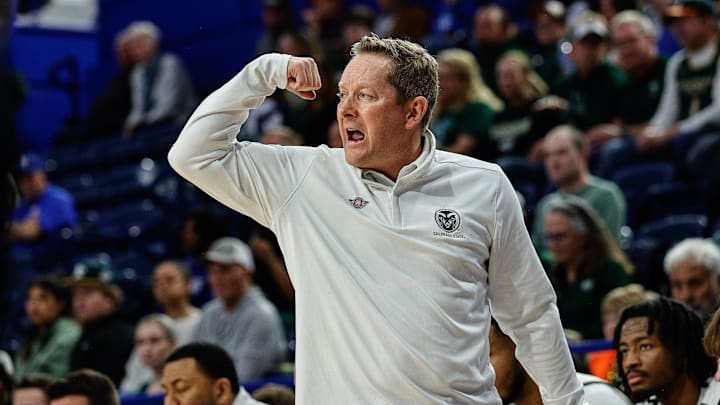 Feb 25, 2025; Colorado Springs, Colorado, USA; Colorado State Rams head coach Niko Medved in the second half against the Air Force Falcons at Clune Arena. Mandatory Credit: Isaiah J. Downing-Imagn Images