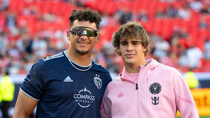 It turns out that Patrick Mahomes is a talented soccer player as well