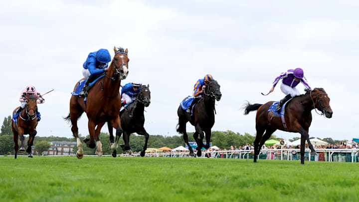 Delacroix (right) will square off with Ombudsman (left) in Wednesday's Juddmonte International at York, in a rematch of the Coral Eclipse won by Delacroix. Delacroix (right) will square off with Ombudsman (left) in Wednesday's Juddmonte International at York, in a rematch of the Coral Eclipse won by Delacroix.