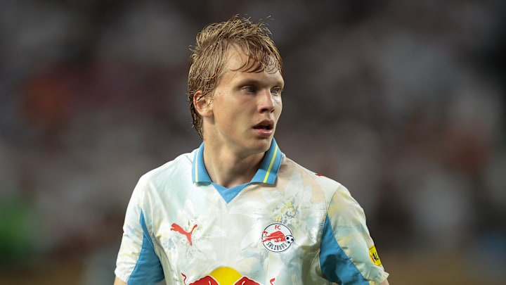 Former Bayern Munich defender Frans Kratzig in action for RB Salzburg.