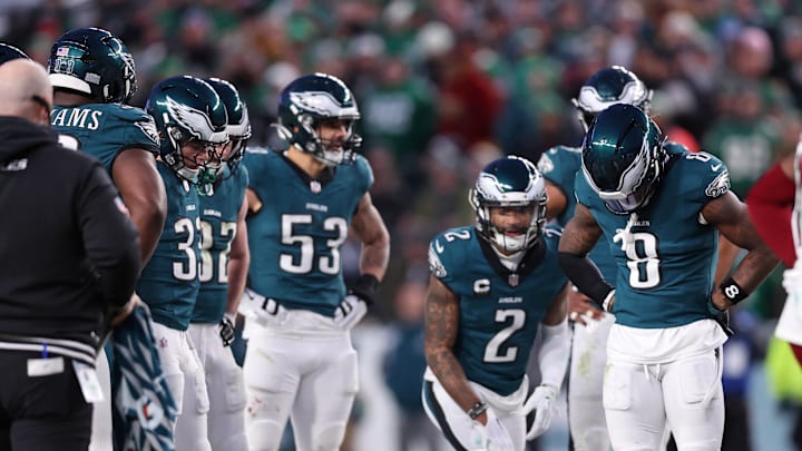 Jan 26, 2025; Philadelphia, PA, USA; Philadelphia Eagles defensive tackle Jalen Carter (98) lays on the ground with an apparent injury following a play against the Washington Commanders during the second half in the NFC Championship game at Lincoln Financial Field. Mandatory Credit: Bill Streicher-Imagn Images Jan 26, 2025; Philadelphia, PA, USA; Philadelphia Eagles defensive tackle Jalen Carter (98) lays on the ground with an apparent injury following a play against the Washington Commanders during the second half in the NFC Championship game at Lincoln Financial Field. Mandatory Credit: Bill Streicher-Imagn Images