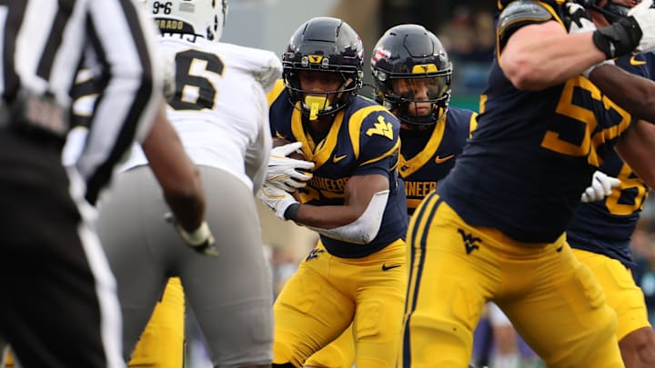 West Virginia University running back Cyncir Bowers West Virginia University running back Cyncir Bowers