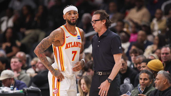 Feb 5, 2026; Atlanta, Georgia, USA; Atlanta Hawks guard Nickeil Alexander-Walker (7). Mandatory Credit: Brett Davis-Imagn Images