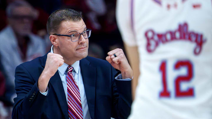 Bradley head coach Brian Wardle 