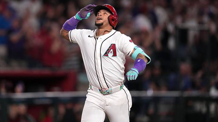 Arizona Diamondbacks batter Ketel Marte (4) rounds the bases after his 2-run home run against the Los Angeles Dodgers at Chase Field in Phoenix on June 1, 2026.