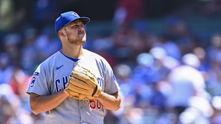 Aug 24, 2025; Anaheim, California, USA; Chicago Cubs starting pitcher Jameson Taillon (50) throws a pitch against the Los Angeles Angels during the first inning at Angel Stadium. Mandatory Credit: Jonathan Hui-Imagn Images Aug 24, 2025; Anaheim, California, USA; Chicago Cubs starting pitcher Jameson Taillon (50) throws a pitch against the Los Angeles Angels during the first inning at Angel Stadium. Mandatory Credit: Jonathan Hui-Imagn Images