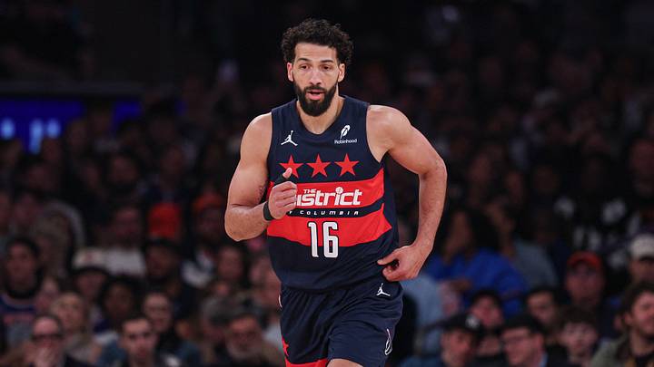 Mar 22, 2026; New York, New York, USA; Washington Wizards forward Anthony Gill (16) runs up court after a basket against the New York Knicks during the first quarter at Madison Square Garden. Mandatory Credit: Vincent Carchietta-Imagn Images Mar 22, 2026; New York, New York, USA; Washington Wizards forward Anthony Gill (16) runs up court after a basket against the New York Knicks during the first quarter at Madison Square Garden. Mandatory Credit: Vincent Carchietta-Imagn Images