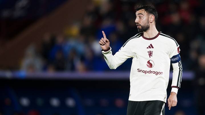 Bruno Fernandes of Manchester United FC gestures during the