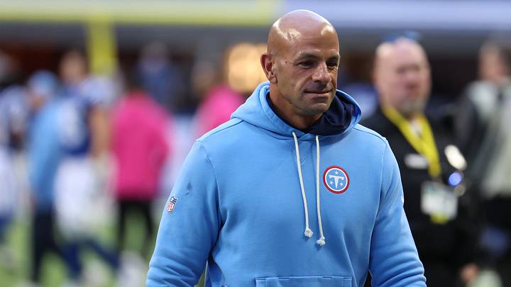 Oct 18, 2026; Indianapolis, Indiana, USA;  Tennessee Titans head coach Robert Saleh walks off the field after the game against the Indianapolis Colts at Lucas Oil Stadium.  Mandatory Credit: Trevor Ruszkowski-Imagn Images