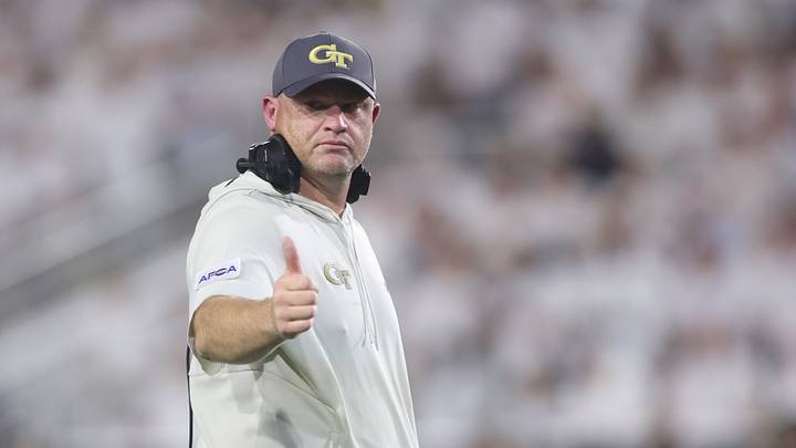 Sep 3, 2026; Atlanta, Georgia, USA; Georgia Tech Yellow Jackets head coach Brent Key reacts in the first half at Bobby Dodd Stadium at Hyundai Field. Mandatory Credit: Brett Davis-Imagn Images Sep 3, 2026; Atlanta, Georgia, USA; Georgia Tech Yellow Jackets head coach Brent Key reacts in the first half at Bobby Dodd Stadium at Hyundai Field. Mandatory Credit: Brett Davis-Imagn Images