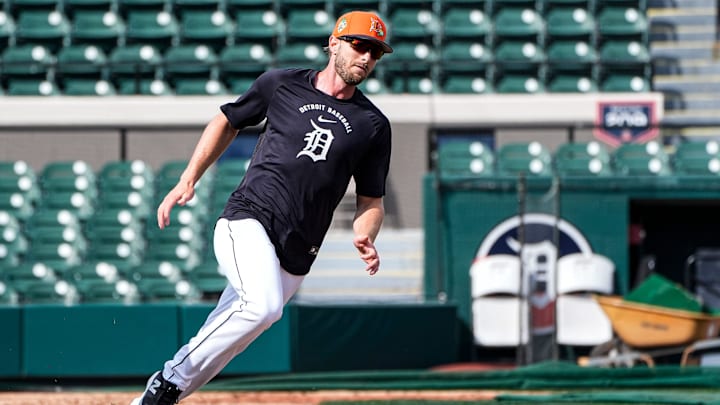 Detroit Tigers outfielder practices during spring training at TigerTown in Lakeland, Fla. on Sunday, Feb. 15, 2026. Detroit Tigers outfielder practices during spring training at TigerTown in Lakeland, Fla. on Sunday, Feb. 15, 2026.