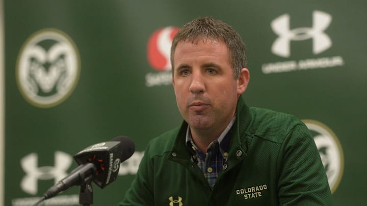 Colorado State football offensive coordinator Joey Lynch talks to media at Canvas Stadium on Thursday, Jan. 16, 2020.

Lynch2