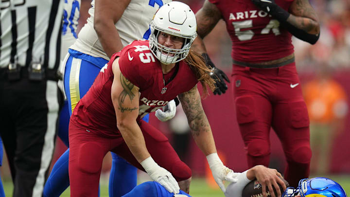 Arizona Cardinals linebacker Dennis Gardeck (45).