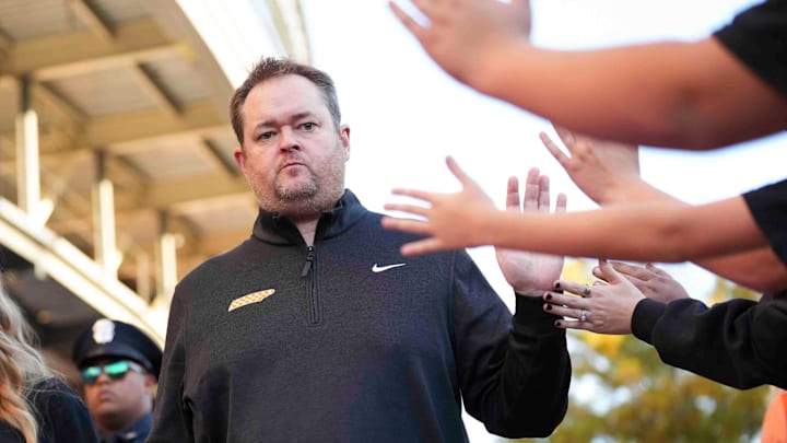 Tennessee head coach Josh Heupel during the Vol Walk before a game between Tennessee and Kentucky at Neyland Stadium in Knoxville, Tenn., Saturday, Nov. 2, 2024. Tennessee head coach Josh Heupel during the Vol Walk before a game between Tennessee and Kentucky at Neyland Stadium in Knoxville, Tenn., Saturday, Nov. 2, 2024.