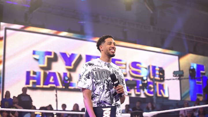 WWE NXT welcomes NBA star Tyrese Halliburton.