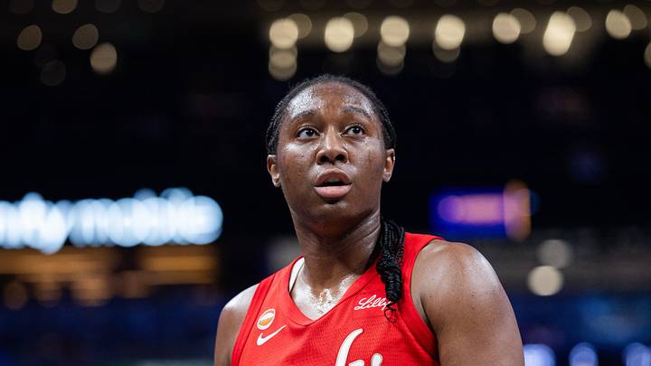 Aug 6, 2026; Indianapolis, Indiana, USA; Indiana Fever center Aliyah Boston (7) looks on in the first half against the Las Vegas Aces at Gainbridge Fieldhouse. Mandatory Credit: Trevor Ruszkowski-Imagn Images Aug 6, 2026; Indianapolis, Indiana, USA; Indiana Fever center Aliyah Boston (7) looks on in the first half against the Las Vegas Aces at Gainbridge Fieldhouse. Mandatory Credit: Trevor Ruszkowski-Imagn Images