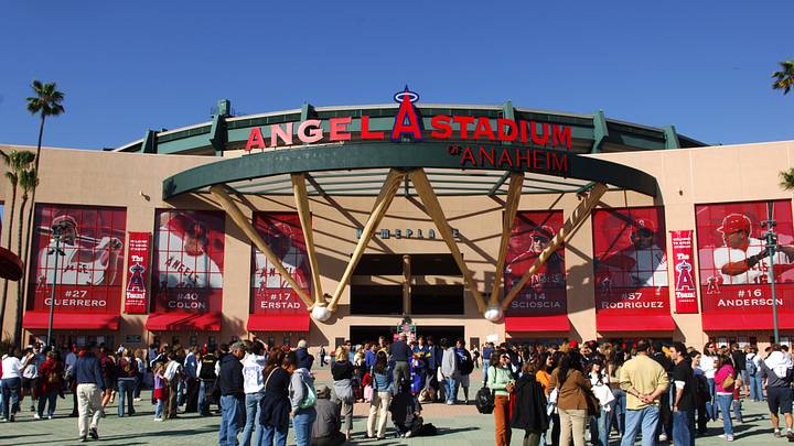 Anaheim, CA, USA; Fans wait to enter Angel Stadium before Los Angeles Angels of Anaheim game against the Cleveland Indians in Anaheim, Calif. on Tuesday, May 10, 2005. Mandatory Credit: Kirby Lee/Image of Sport-USA TODAY Sports Anaheim, CA, USA; Fans wait to enter Angel Stadium before Los Angeles Angels of Anaheim game against the Cleveland Indians in Anaheim, Calif. on Tuesday, May 10, 2005. Mandatory Credit: Kirby Lee/Image of Sport-USA TODAY Sports