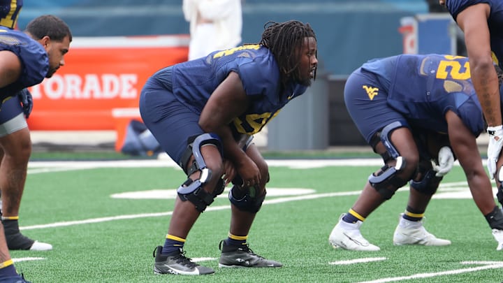 West Virginia University defensive lineman Elijah Simmons