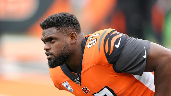 Oct 6, 2019; Cincinnati, OH, USA; Cincinnati Bengals defensive tackle Geno Atkins (97) before the game against the Arizona Cardinals at Paul Brown Stadium. Mandatory Credit: Joe Maiorana-Imagn Images