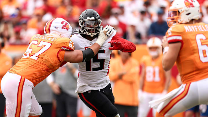 Atlanta Falcons edge rusher Matthew Judon is predicted to end up with the Tampa Bay Buccaneers in free agency.