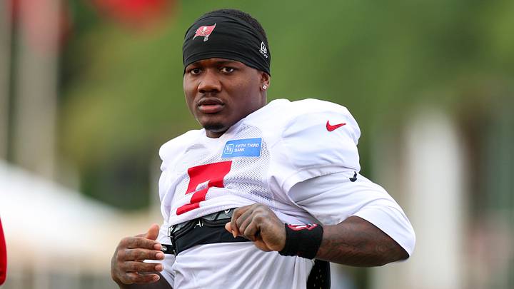 Aug 6, 2026; Tampa, FL, USA; Tampa Bay Buccaneers running back Bucky Irving (7) participates in training camp at AdventHealth Training Center. Mandatory Credit: Nathan Ray Seebeck-Imagn Images Aug 6, 2026; Tampa, FL, USA; Tampa Bay Buccaneers running back Bucky Irving (7) participates in training camp at AdventHealth Training Center. Mandatory Credit: Nathan Ray Seebeck-Imagn Images