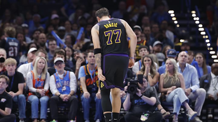 Luka Dončić hurt his hamstring on Thursday night.